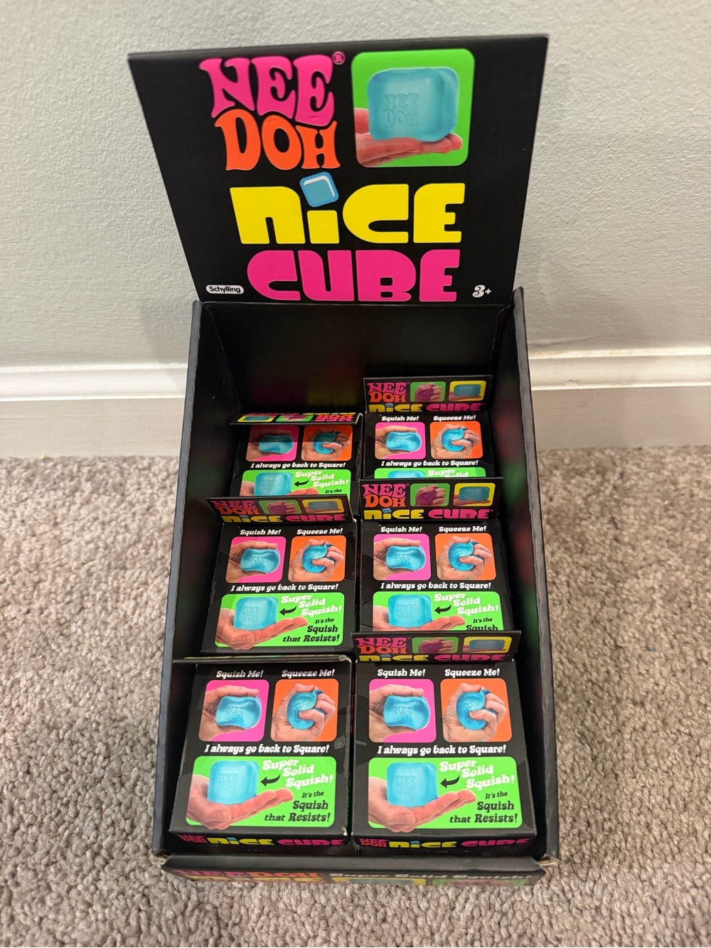 NeeDoh Nice Cube 6 pack AND display box